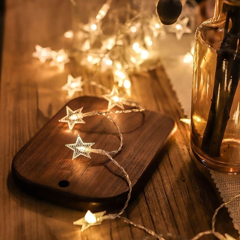 Serial String Star Light For Decoration - Warm White (3M,16 LED)