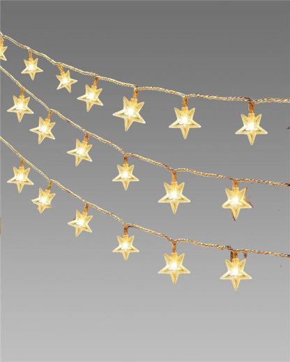 Serial String Star Light For Decoration - Warm White (3M,16 LED)